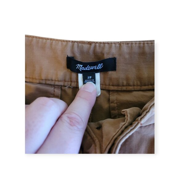Madewell The Curvy Harlow Wide-Leg  Crop Pant in Drapey Twill size 2P in Acorn - Picture 4 of 11